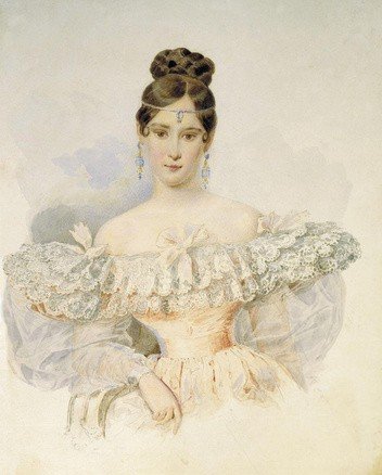 Портрет Натальи Пушкиной. Александр Брюллов. 1831–1832